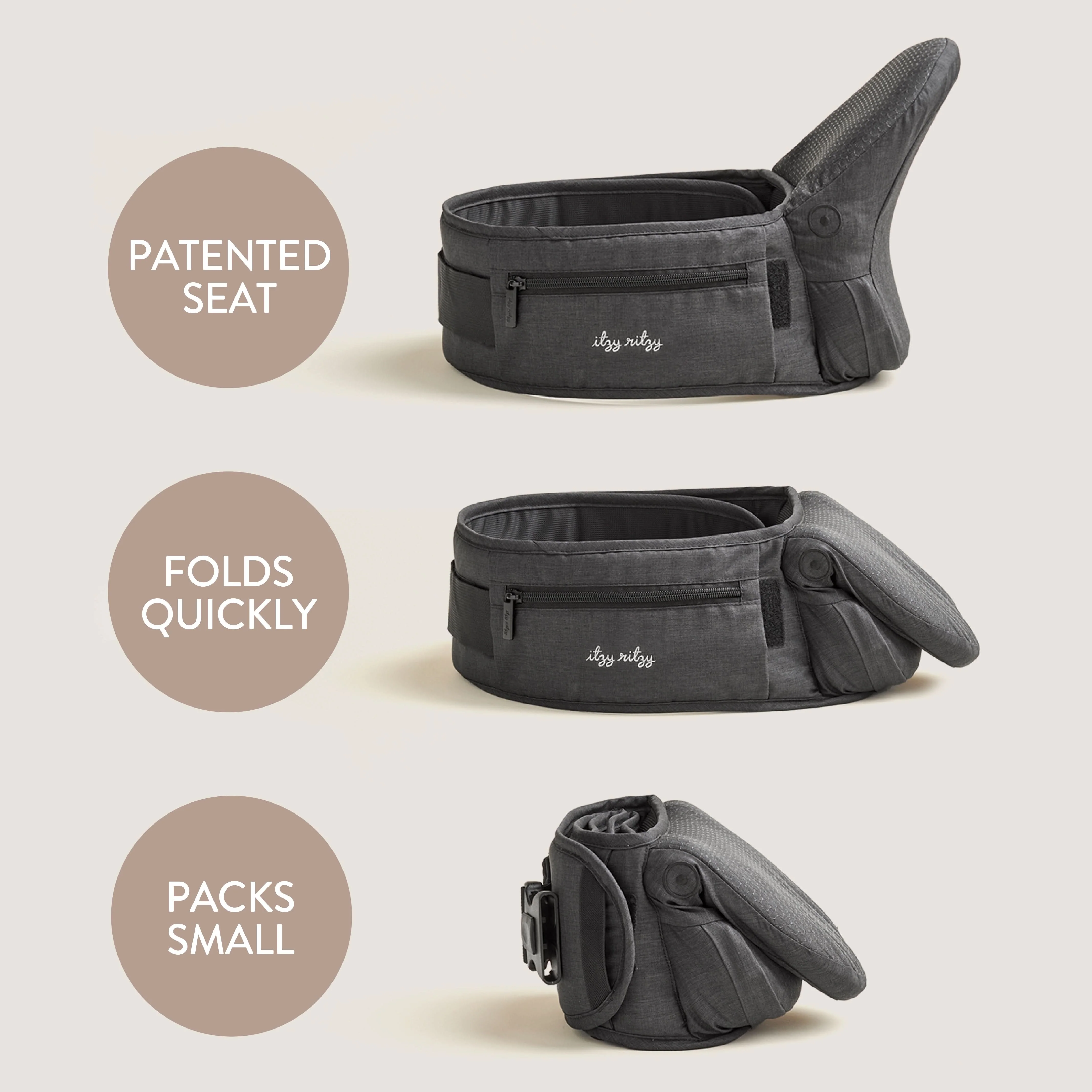 Itzy Hold & Fold™ Hip Seat Baby Carrier - Image 5