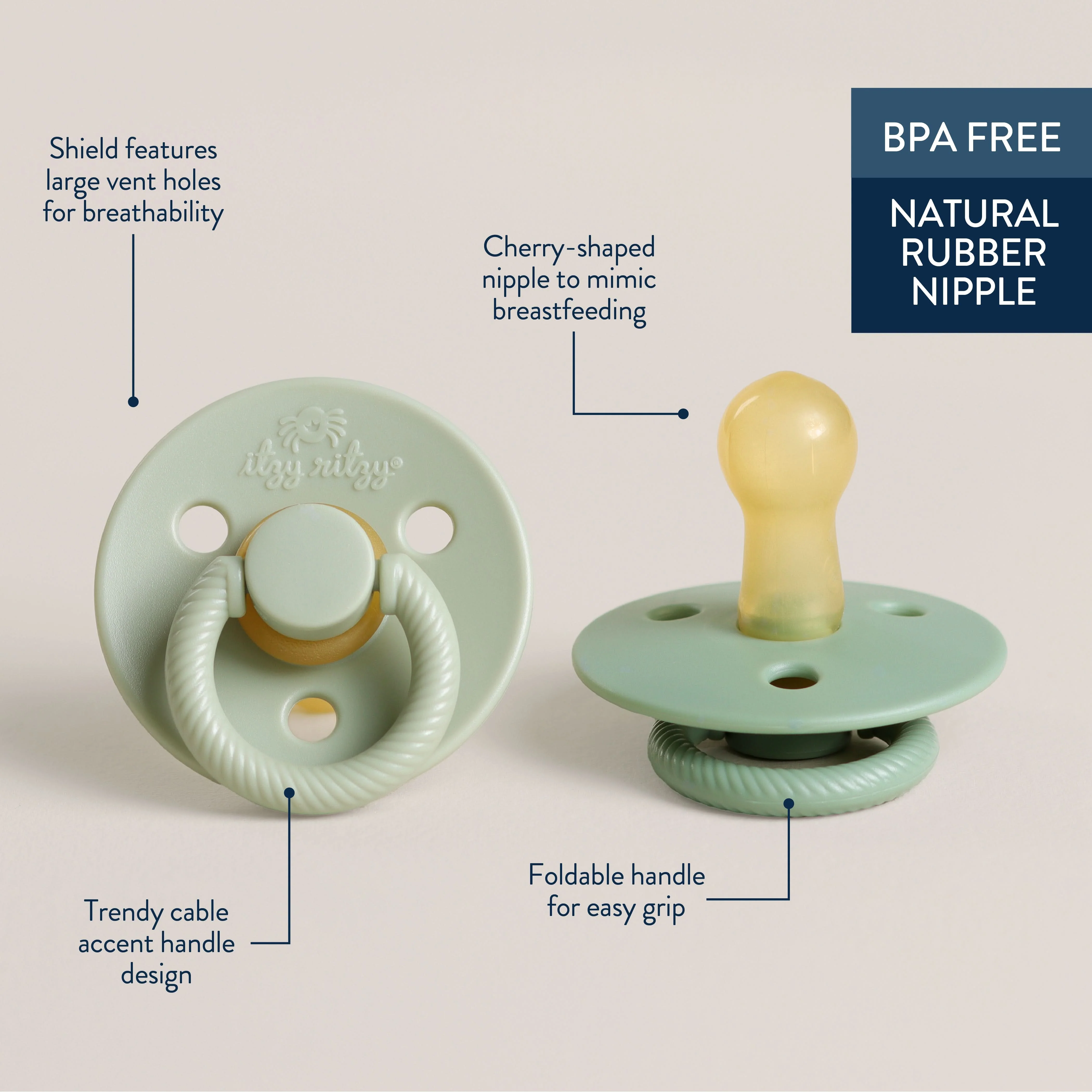 Itzy Soother™ Natural Rubber Pacifier - 6-18M - Image 38