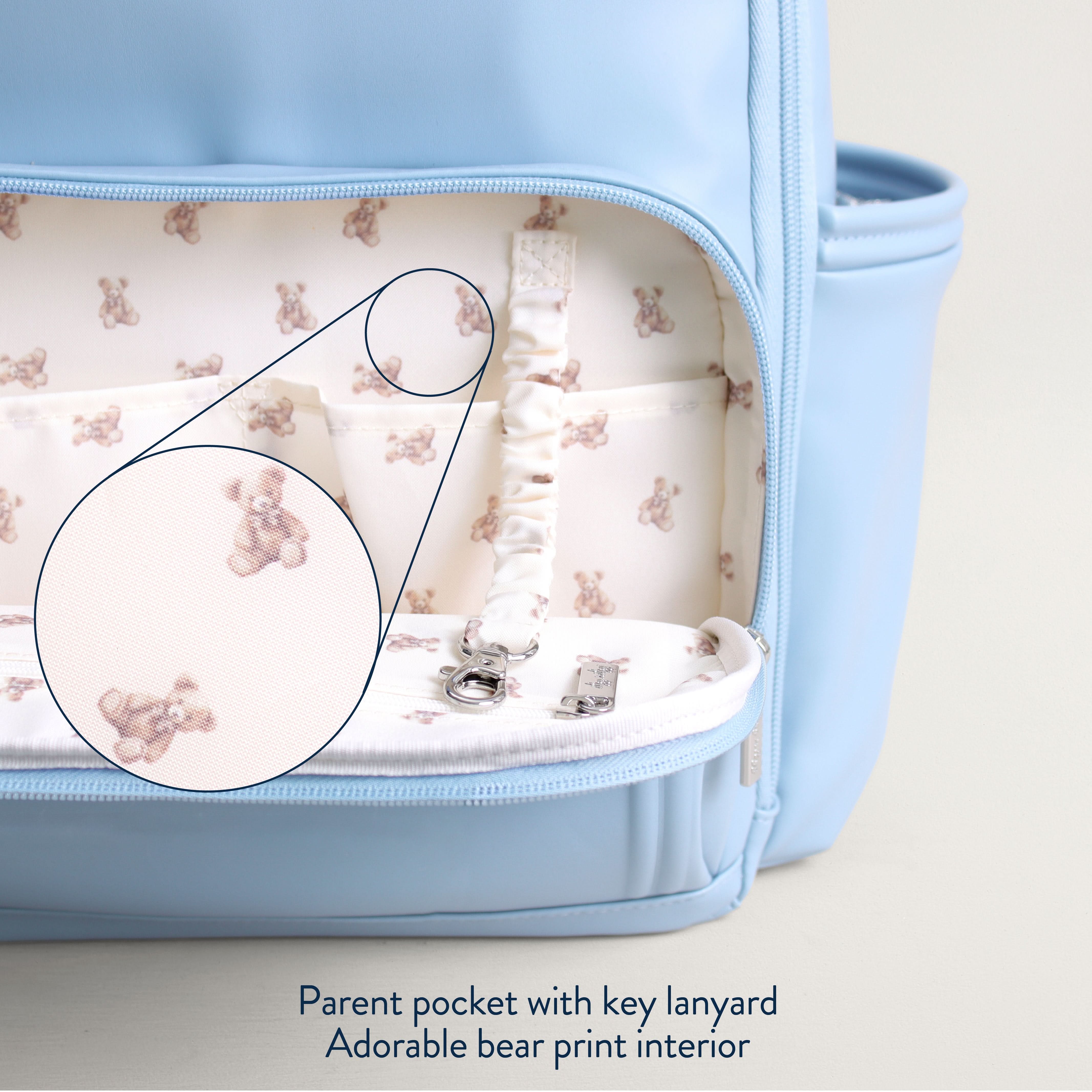 Ribbons & Roses & Teddy Blue Diaper Bag Bundle - Image 12